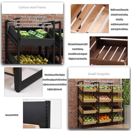 Estantería expositora comercial y soporte multinivel de supermercado para fruta 4