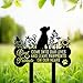 VUZUCOSH Pet Grave Markers Dog, Metal Pet Metal Memorial Garden Stake, Pets Waterproof Grave Stakes Plaque, Pet Headstone Garden Memorial Graves, Metal Dog Garden Decor 12