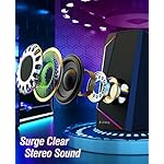 LENRUE Computer Speakers, USB/USB-C Powered PC Speakers with Loud Stereo Sound, Headphone-in for Desktop, iMac, MacBook, Laptop, Monitor (USB-C to USB Adapter Included) - Image 3