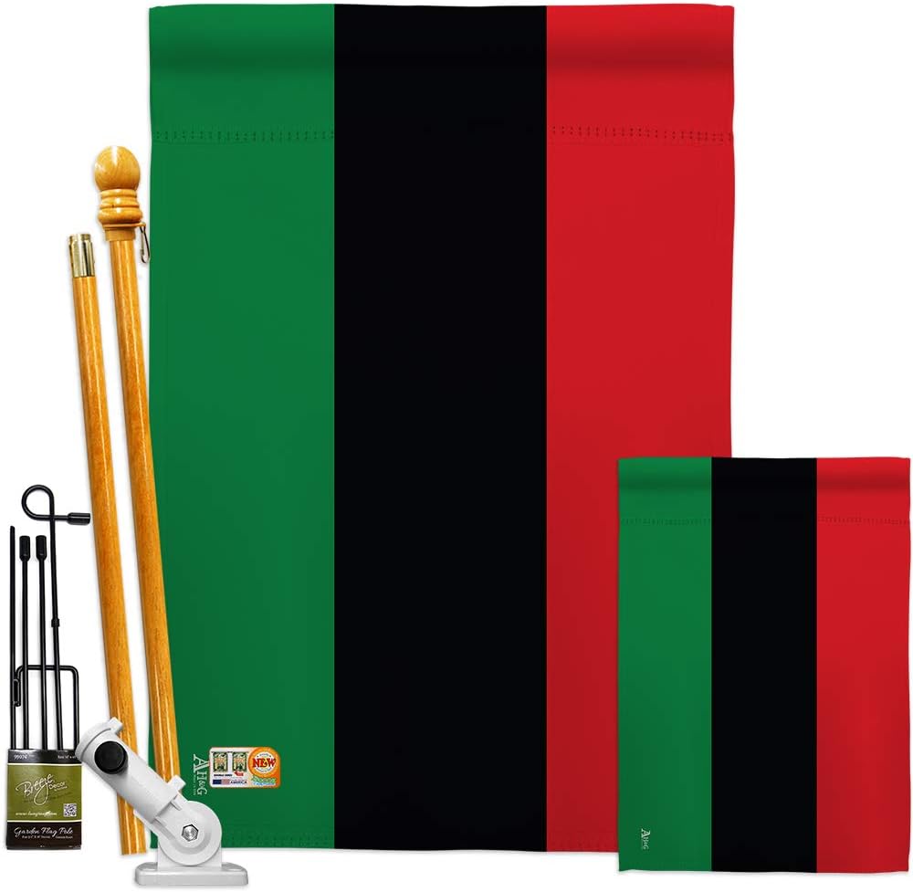 Pan African House Flag Black History Juneteenth Jubilee Days Americans Independence Day Small Decorative Gift Yard Banner Made In USA 28 X 40