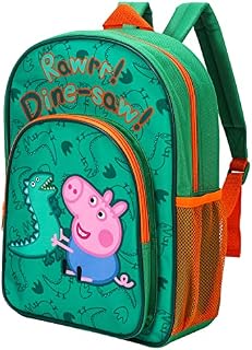 William Lamb Peppa Pig Kids Childrens Premium Backpack School Rucksack Travel Bag with side mesh pocket and front zipped pocket, Multicolour, 36.7cm (height), 26cm (width), 13cm (depth) (02934)