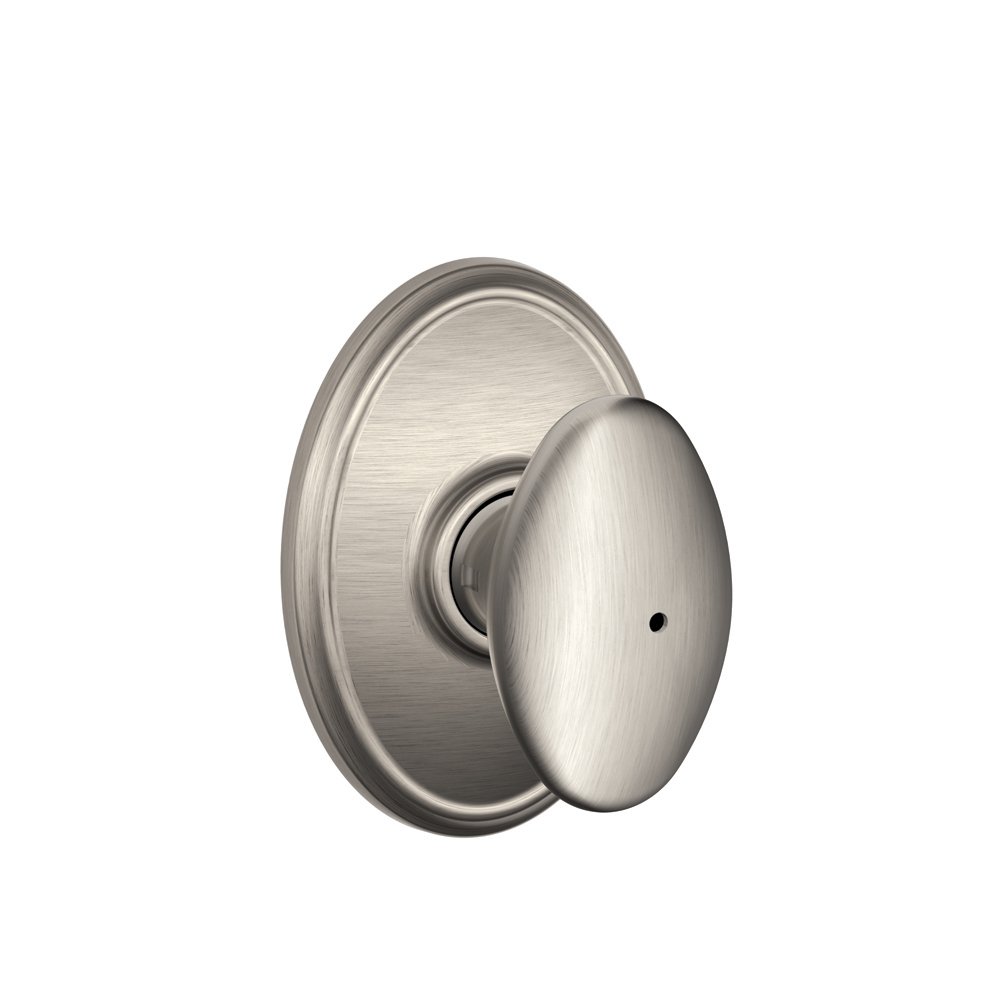 Schlage F40 SIE 619 WKF Wakefield Collection Siena Privacy Knob, Satin Nickel