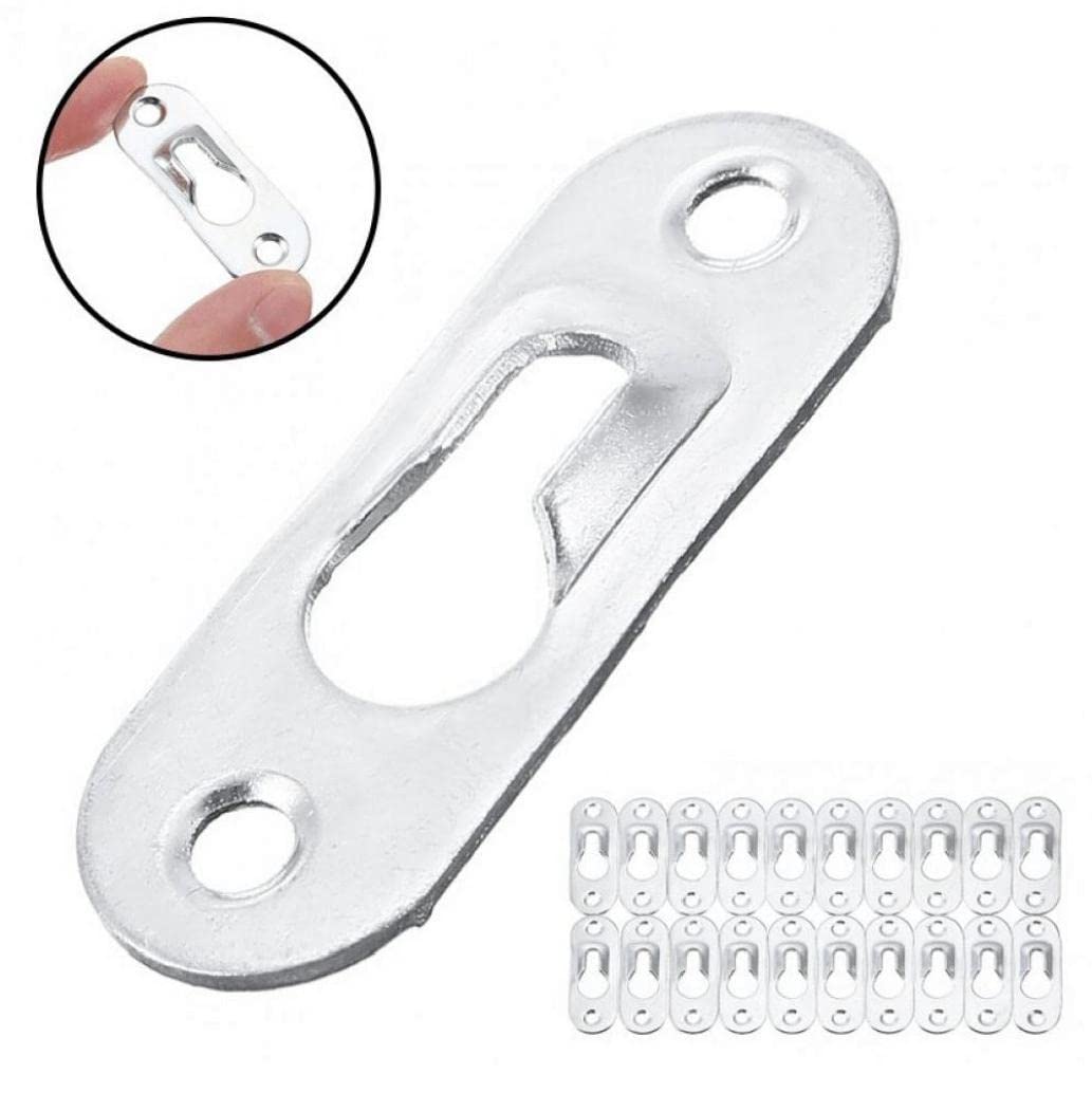 Luxylei Sleutelgat Hangers 20 stks Metalen Foto Hanger Hang Muur Indoor Bevestigingsmiddelen voor Fotolijsten Glas Spiegels Kast Verbinding Luxylei Sleutelgat Hangers 20 stks Metalen Foto Hanger Hang Muur Indoor Bevestigingsmiddelen voor Fotolijsten Glas Spiegels Kast Verbinding