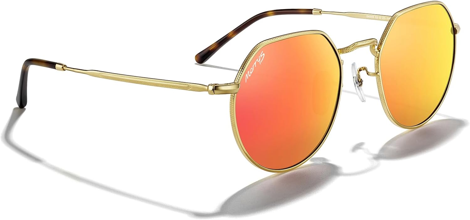 MERRY'S Round Polygon Metal Polarized Sunglasses for Women Men Retro Classic Vintage Shades S6565 - Image 5