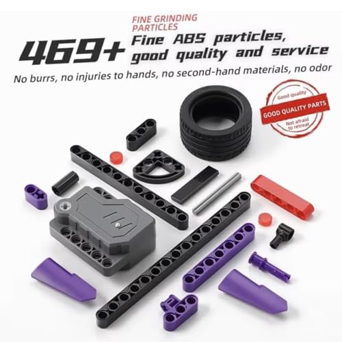 Image of 1:18 Scale Racing Pull-Back Supercar Building Blocks Set | Car Model Kit with Gold Sport Rims | DIY Construction Toy,Compatible with Major Bricks,Ideal Gift for Kids (1:18 Purple Lambo [470pcs])