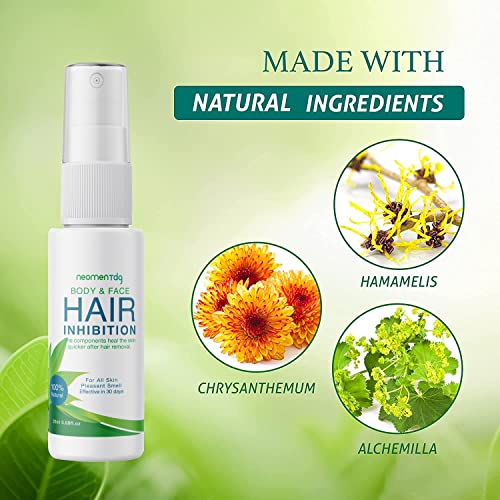 Hair Inhibitor, Hair Growth Inhibitor Spray, Hair Removal For Women And Men, New Formula With Botanical Extracts & Ingredients, Permanent Removal(0.67 Oz) #TOP3