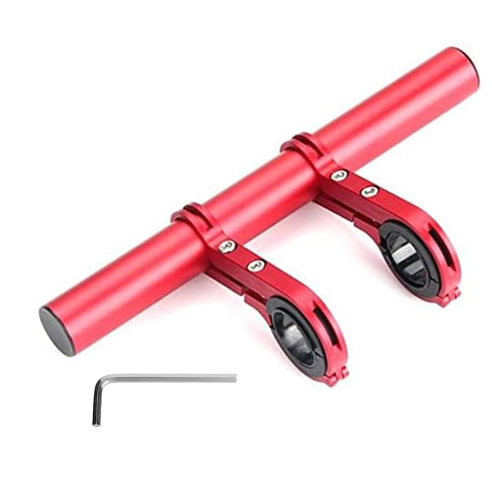 BQSHOP Bicycle Handlebar Extender, Bicycle Handlebar Extension Frame, for Bicycle Accessories Speedometer Flashlight Lamp Phone Mount (Red)