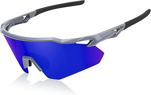 Miniatura 13 de Gafas de sol deportivas polarizadas para hombres y mujeres, protección UV, ligeras, para correr, ciclismo, almohadillas antideslizantes para la