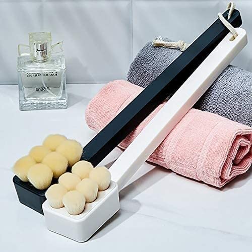 Depurador de baño, esponja de ducha, cepillo corporal, esponja vegetal, ducha, esponja corporal, ducha de esponja, exfoliante, pelota de baño, mango largo, cepillo de baño de pelo suave, toalla de bañ