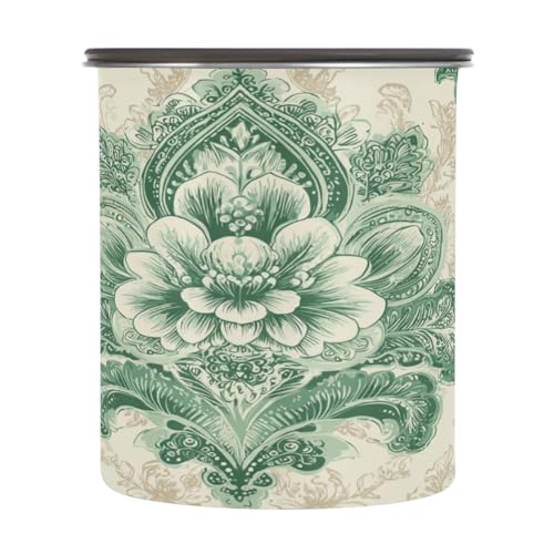 Envase de café sellado Kigai Floral Paisley acero 30 oz