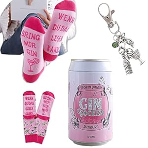 Geschenk für Frauen und Männer, Geschenkset zu Weihnachten – Socken mit Spruch (Wenn du das lesen kannst Bring mir Kekse…