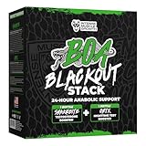 BOA Blackout Stack Testosterone Booster Combo | Day & Night Performance Formula | Snakebite Test Booster + Onyx Nighttime Blend | Muscle, Strength & Recovery | 2 Bottle Stack