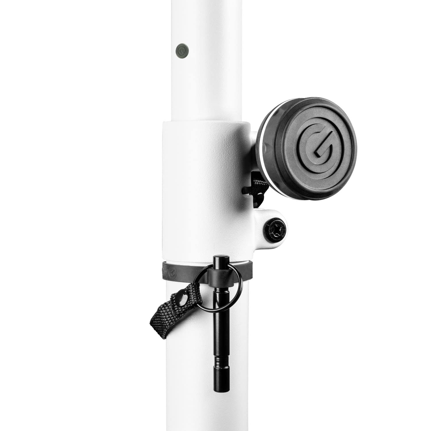 Gravity LS 431 W - Pied d'éclairage avec base carrée en acier et possibilité de montage excentrique