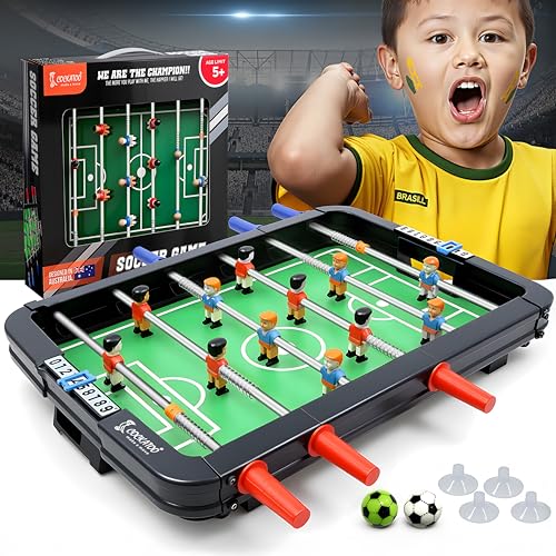 Image of Cockatoo Plastic Material Indoor Soccer Game for Boys & Girls, Indoor Foosball Game with 6 Handles, 12 Players, 2 Balls, 2 Scorers and 2 Goal Box, Size: 36.6 x 37 x6 CM