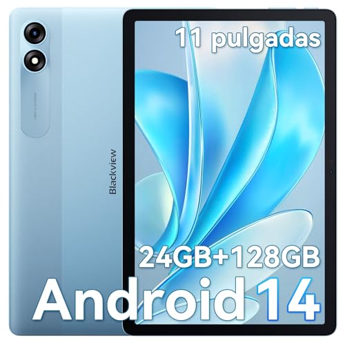 Blackview Tab 90 Tablet 11 Pulgadas Android 14 Tablet, 24GB RAM +128GB ROM/TF 2TB, Dual 4G LTE & 5G WiFi, Widevine L1, Octa-Core Gaming Tablets, 8200mAh, Doble Cámara 13MP+8MP, Face ID, BT5.0
