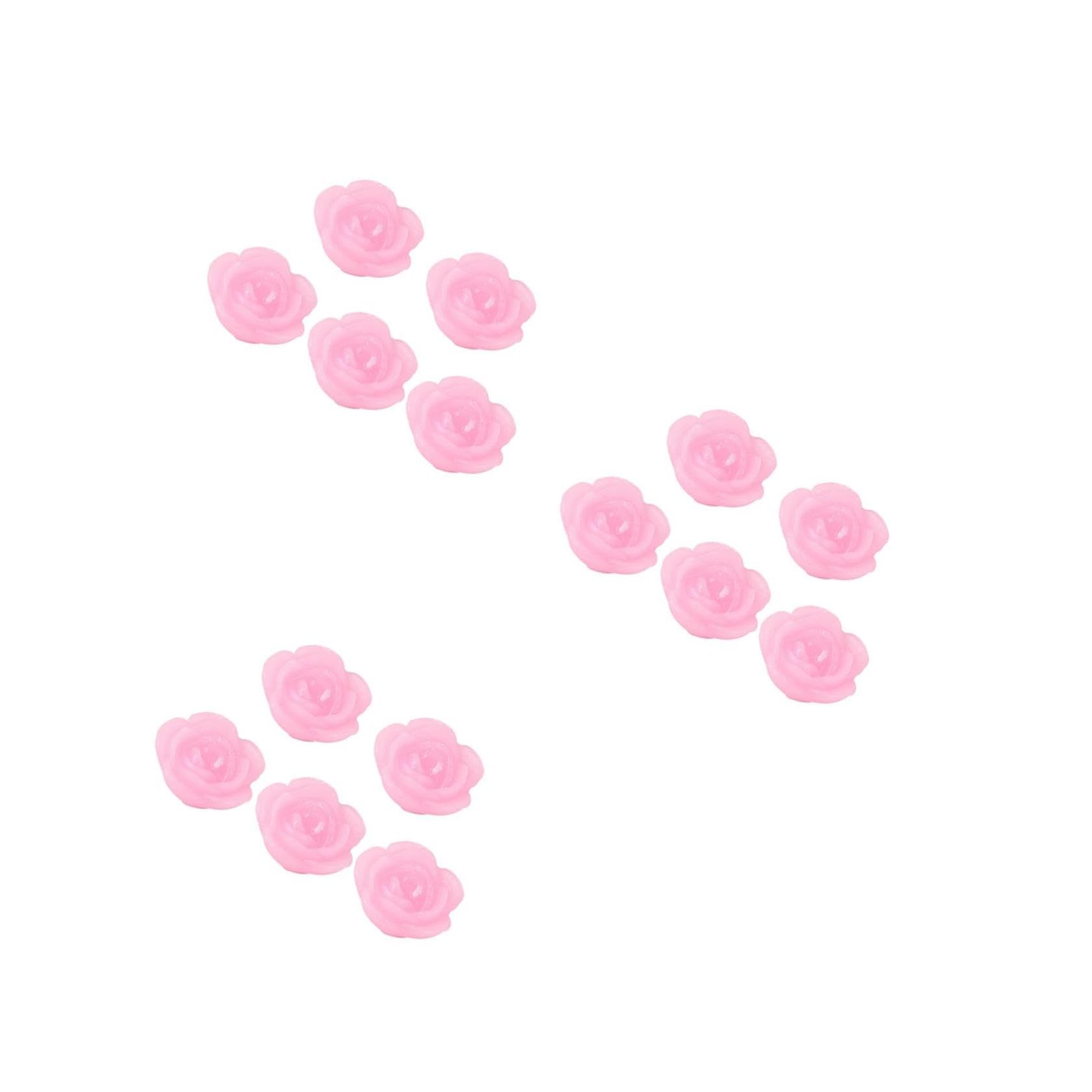 15pezzi Candela Galleggiante Forma Di Rosa Paraffina Per Decorazioni Romantiche Di Feste e Matrimoni Atmosfera Festiva e Decorativa Rosa