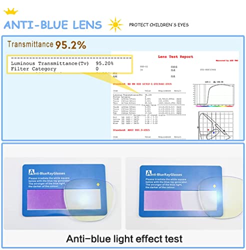 Image of Kids Blue Light Blocking Glasses Boys Girls 360 Hinges Spin Silicone Frame CR39 Lens Computer Gaming Eyewear