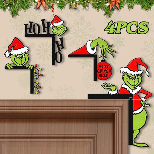 4 Stück Weihnachtsdeko Türrahmen,Türrahmen Deko...