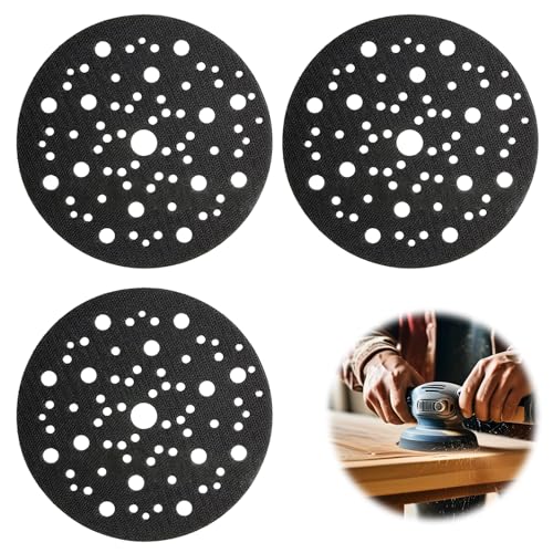 Juego de 3 protectores de discos ø 150mm, 70 agujeros, para lija con revestimiento velcro, compatible con Mirka 8295610111