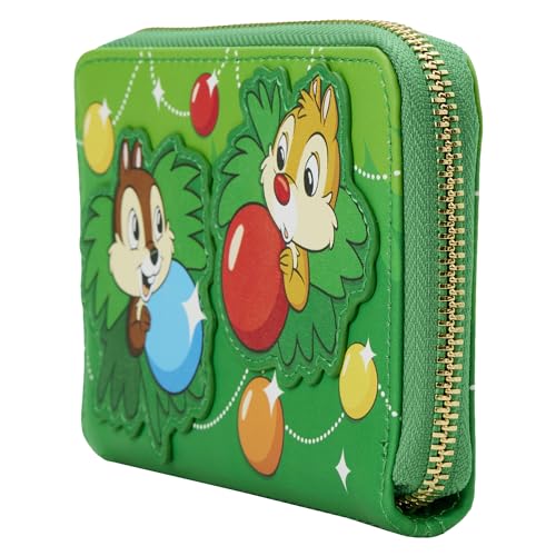 Loungefly Disney CHIP and Dale Ornaments Zip Around Wallet2