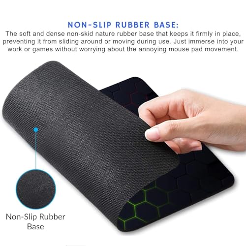 Image of Tuzker Gaming Mouse pad /Computer Mouse Mat for Speed and Precision Operation, Non-Slip Rubber Base, Smooth Cloth Surface for Laser & Optical Mouse, Laptop, MacBook, Notebook, Office-230x190mm (MP-08)