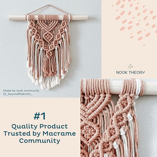 image for Nook Theory Macrame Cord - 3mm 220 Yards Cotton Rope, 4mm 5mm Yarn, St