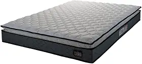Colchão Casal Espuma D45 Pillow Top Strong 138x188x24cm Cinza/branco Hellen - Suporta até 150kg por Pessoa