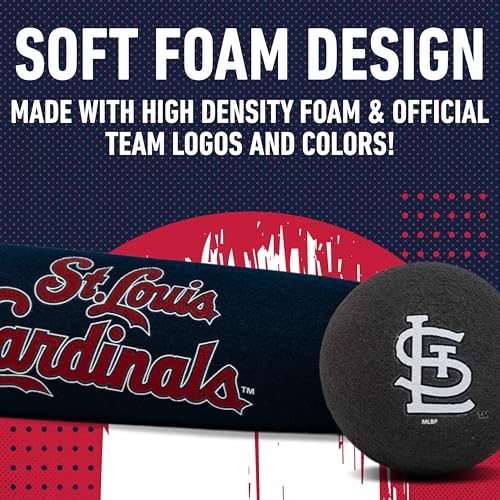 Image of MLB St. Louis Cardinals Team Jumbo Foam Bat and Ball Set, 21-Inch, Red