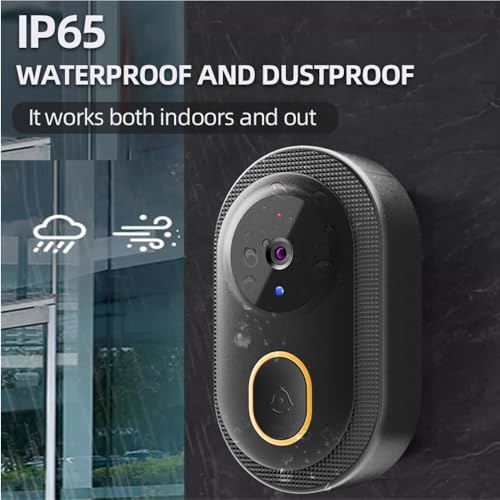 Swokely Smart Doorbell Ring Door Camera Infrared Night Viewing WiFi Wireless Video Bell Camera Rechargeable Video Intercom Doorbell Two-Way Audio Long Transmission Range - Image 3
