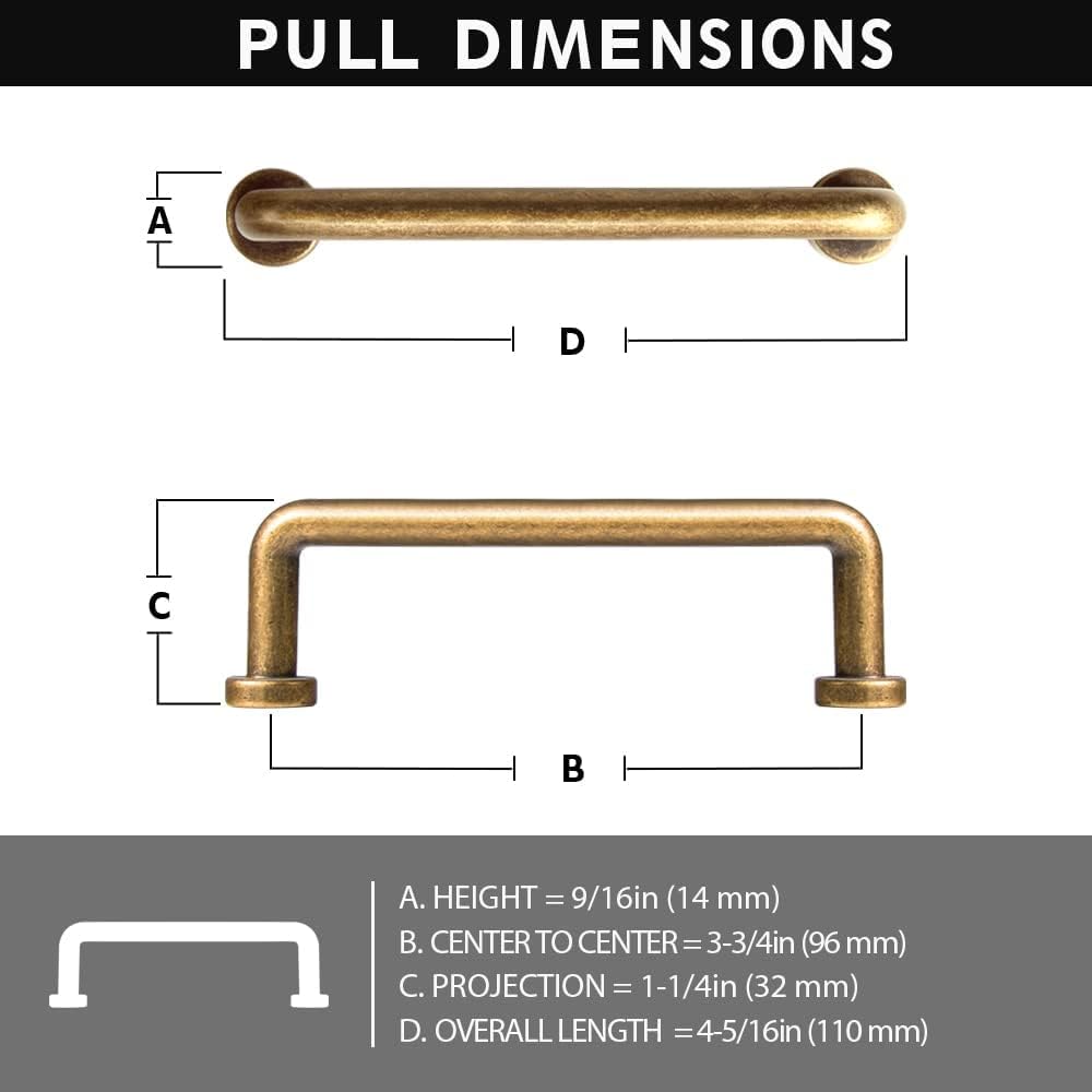 SYZOW Maniglie vintage per cassetti, confezione da 6, 96 mm, in ottone anticato, per armadietti da cucina, cassetti, per cassettiere, armadi e armadi