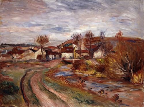 Tableau Campagne Normande de Renoir impression d'art mural vintage pour chambre 60x90cm