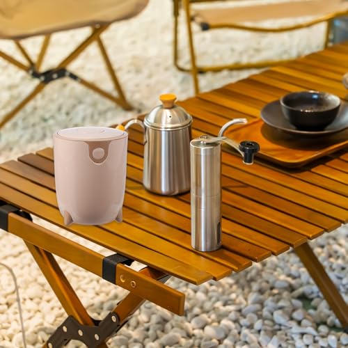 Image of uxcell Mini Desktop Trash Can Press-Type Countertop Wastebasket with Lid, Plastic Trash Can for Bathroom Bedroom Dressing Table Living Room Kitchen Office (Pink)