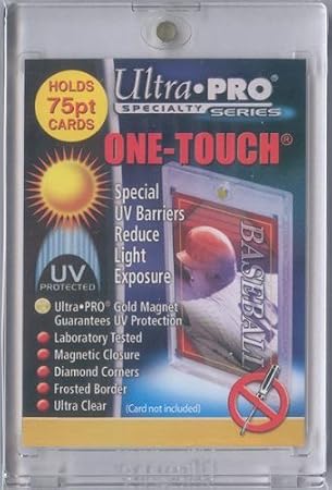 (5) 75pt Ultra Pro One Touch Magnet Card Holders for Thicker Baseball Football Basketball and other Trading Cards