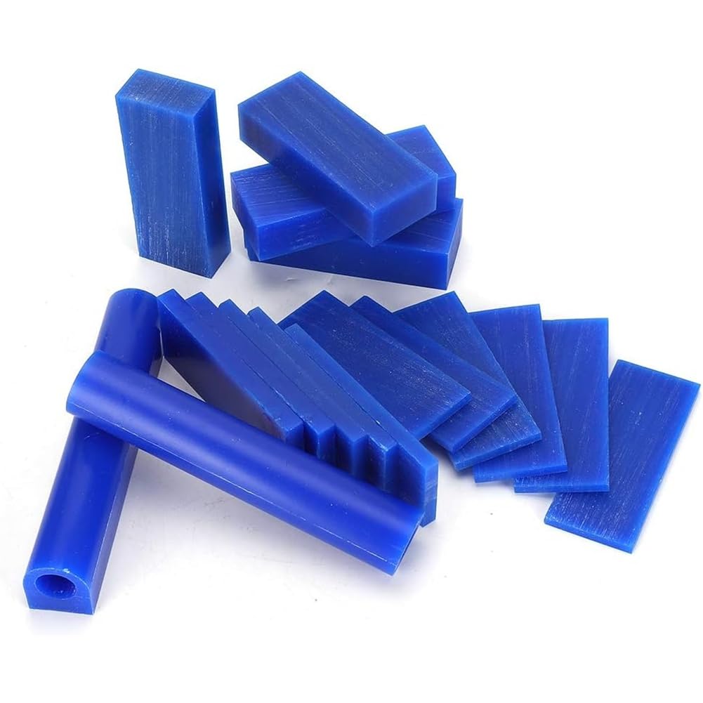 15 Blocs de Cire pour + 2 Tubes de Cire de Moulage, Cire Bleue pour la Création et la de Bagues
