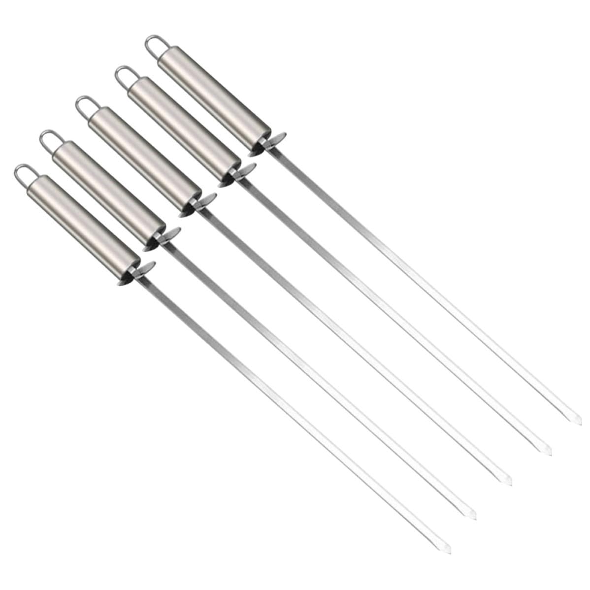 Brochetas para barbacoa de acero inoxidable, ideales para tus picnics y verduras a la parrilla