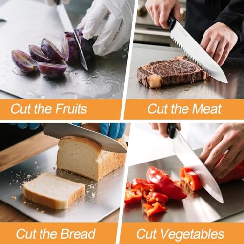 100% Pure Titanium Cutting Boards for Kitchen, Titanium Cutting Board Set of 3, 2025 New Food-Grade Chopping Board for Easy to Clean and Will Not Absorb Odors - Image 6