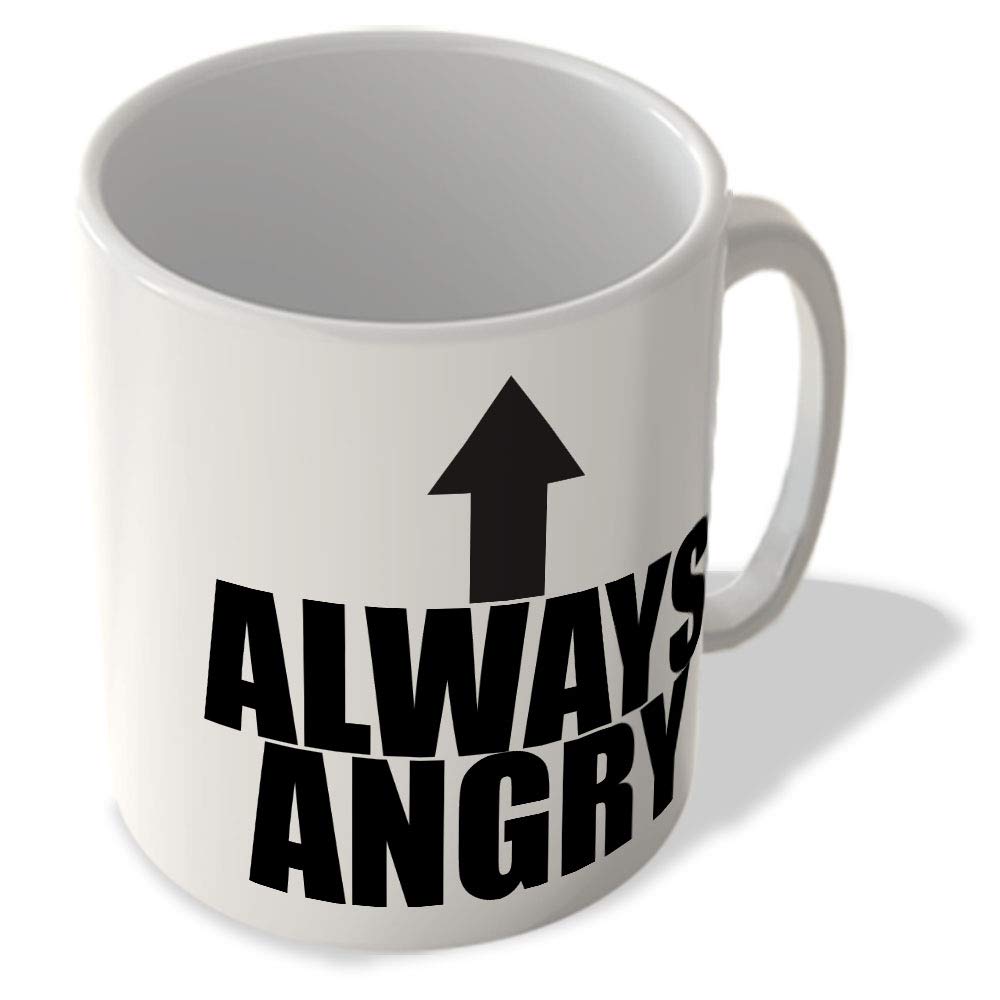 Mcmug White - Always Angry - Mug, Ceramic, 11Fl.oz.
