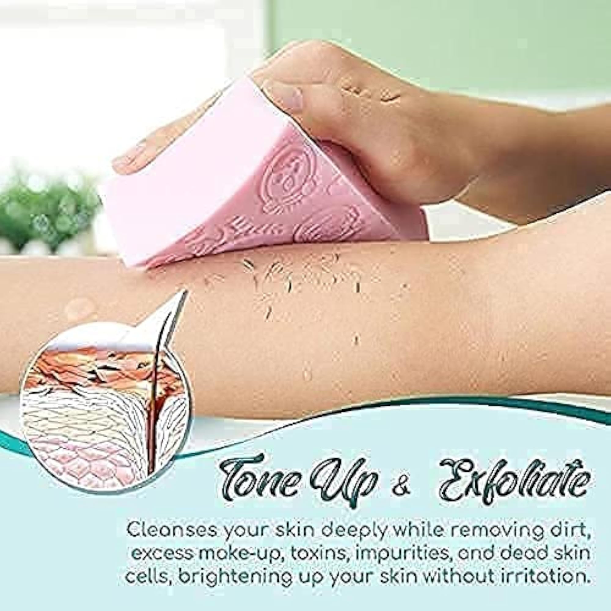 Exfoliating Sponge for Body & Face Scrubbing, Japanese Spa Gift