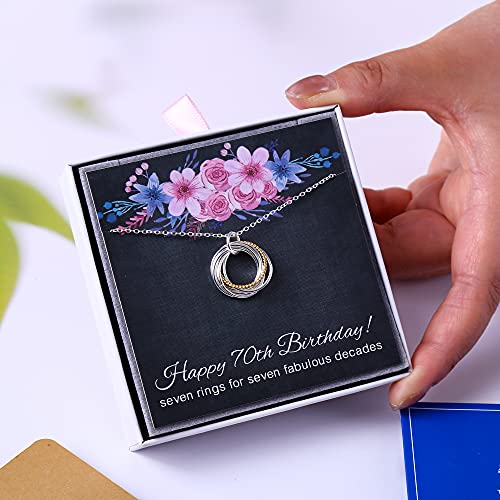 ALoveSoul Birthday Gifts for Women - Sterling Silver Interlocking Knot Circles Necklace Birthday Gifts Ideas2