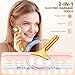 Amirce 2-in-1 Gua Sha and Ice Roller Facial Tools, Electric Face Massager Device for Eye, Jaw, Scalp, Neck, Gold