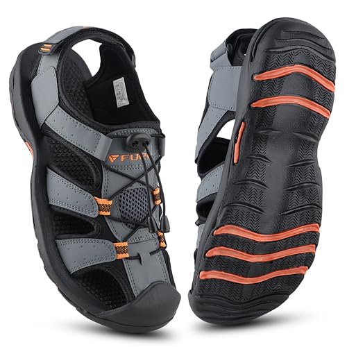 Image of FUEL Soldier-02 Flexible Fisherman Sandals for Men in Comfortable & Breathable Casual Sandals in Protective Bump Toe with Anti-Skid Outdoor & Sports Footwear