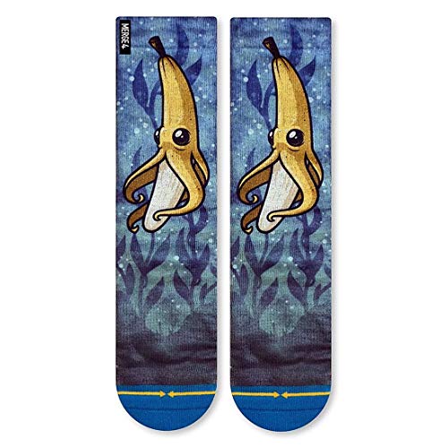 MERGE4 Chump Magic Cole Lemke Banana Lite Blue Yellow Unisex Artist Crew Sock3