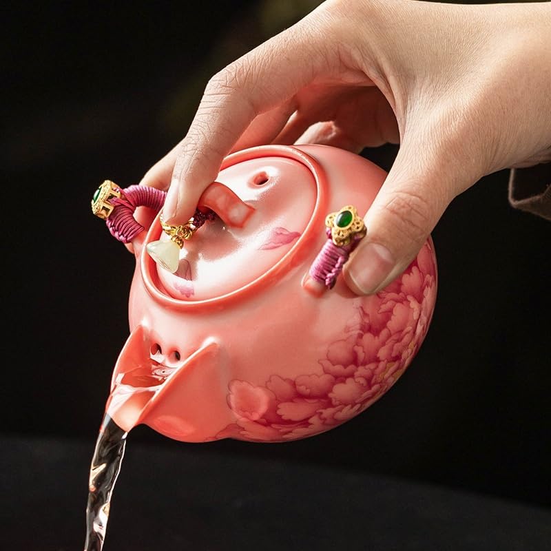 Zestaw ceramicznych filiżanek do herbaty Peony Master Teacup, chiński zestaw do herbaty Kung Fu, zestaw do tradycyjnej ceremonii parzenia herbaty (czajniczek Peony)