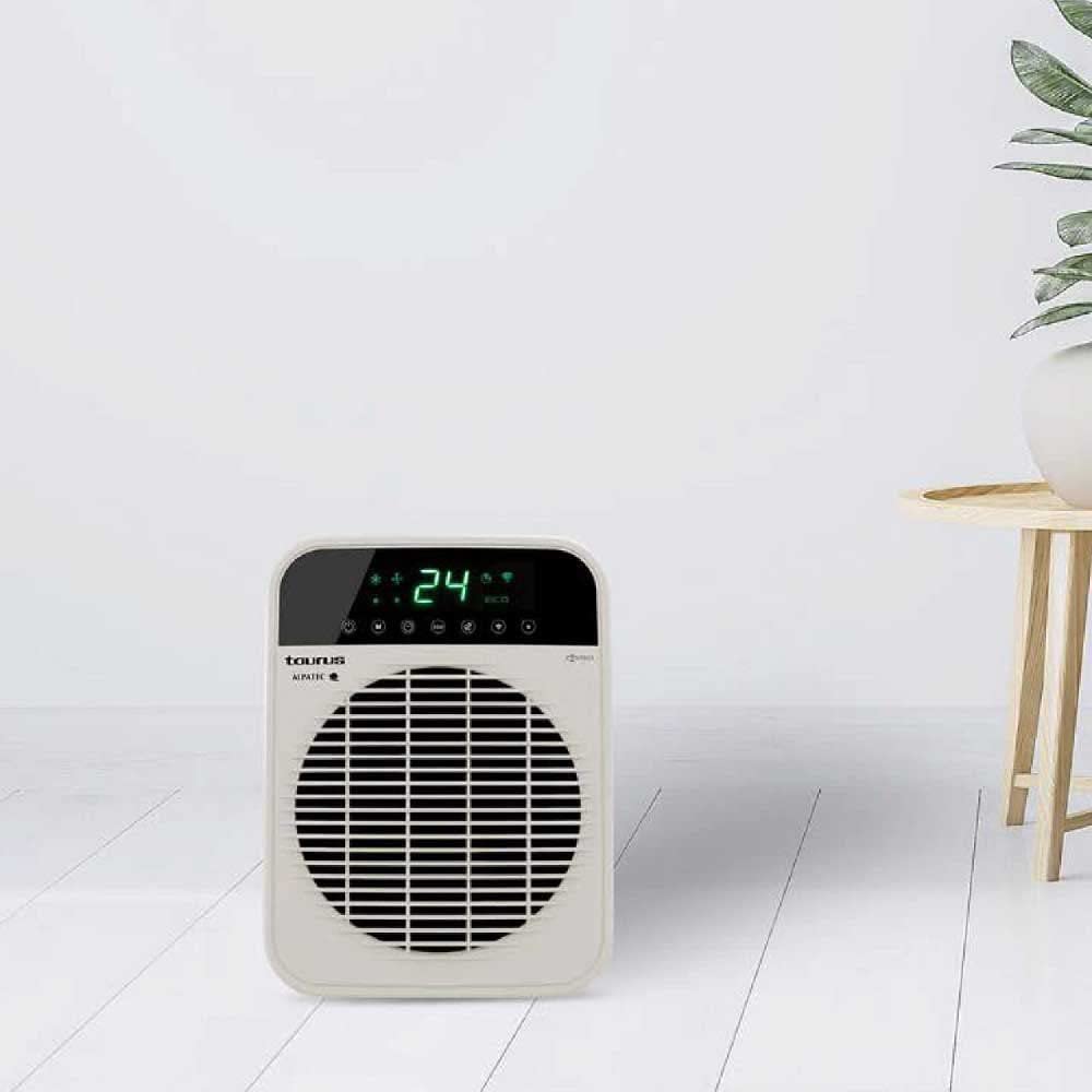 Taurus FACTOR CONNECT - Calefactor oscilante con tecnología cerámica PTC System. 2000W. Termostato. 2 intensidades. Silencioso. Antivuelco. Protector térmico.
