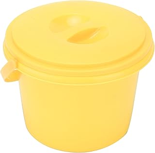 Bandeja de plástico multifuncional con 2 compartimentos y paletas para mezclar colores (cubo multifuncional YJ004 amarillo)