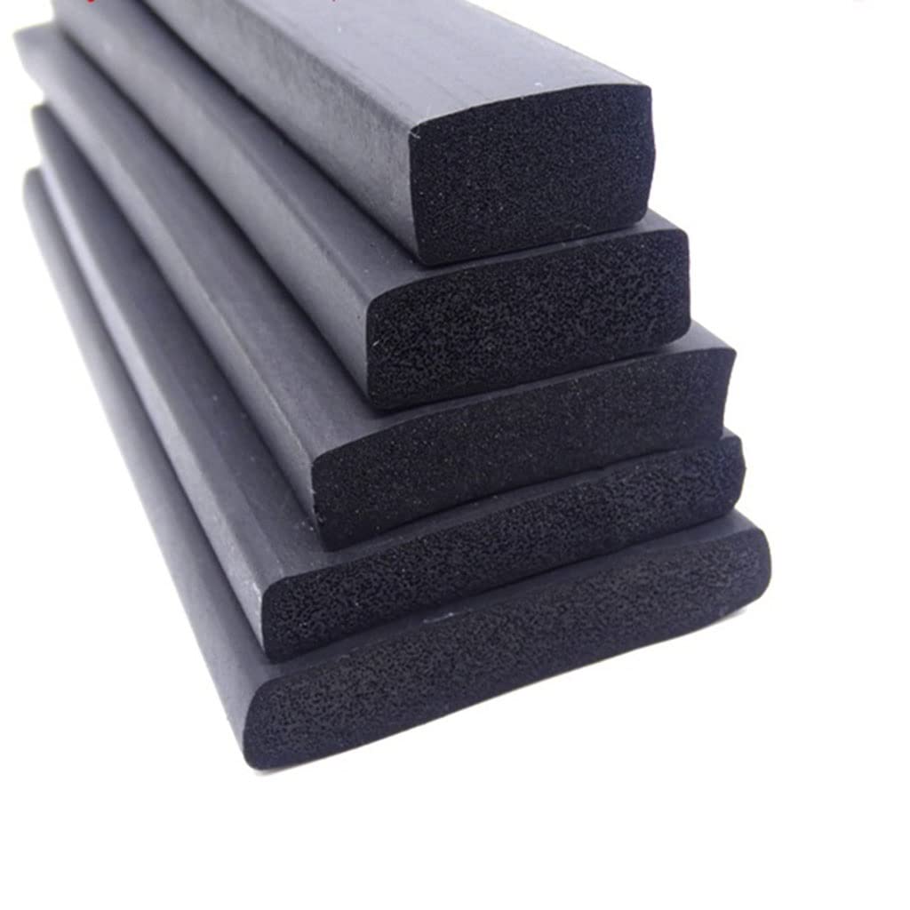 Zuoahbdt One Color Silicone Foam Seal Weather Strip, Nitrile Rubber Solid Square Seal Strip, Multiple Sizes, 1M Length(3Mm X 25Mm)