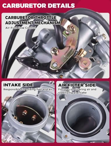 Image of Carburetor For Honda Recon 250 1997-2006 TRX250TE TRX250TM 2002-2006 With Air Filter