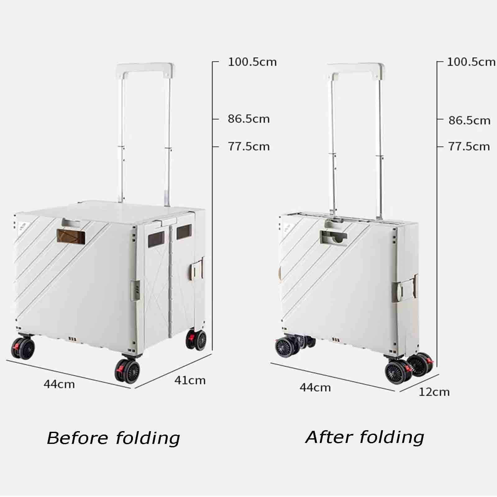 Carrello della spesa pieghevole multifunzione, carrello da supermercato con scatola portaoggetti, portatile per esterni, per generi alimentari, viaggi e campeggio