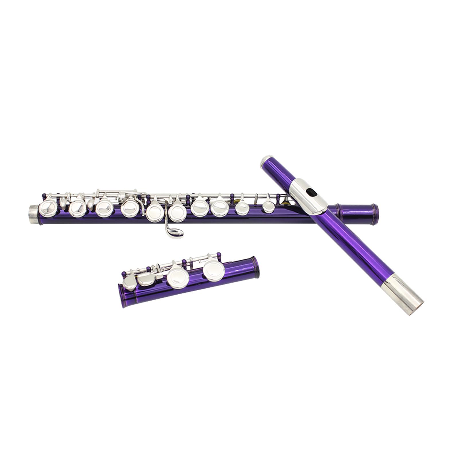 Instrumento de de madera con flauta de orificio cerrado en tono C con bastoncillo de limpieza, paño para actuaciones en y práctica Instrumento de de madera con bastoncillo de y paño
