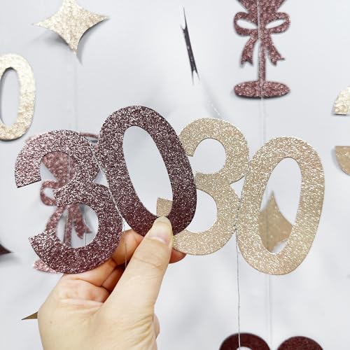 Image of Champagne Gold Brown 30th Birthday Decorations Espresso Martini Garland Streamer Banner Decor for Women A Tini Bit Older Martini Birthday Cheers to 30 Years Happy 30th Anniversary Bar Party Supplies